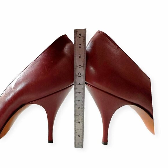 Vintage Herbert Levine Pumps with butted seam,  Size 8AA, Brown leather, 50-60s - Picture 12 of 13